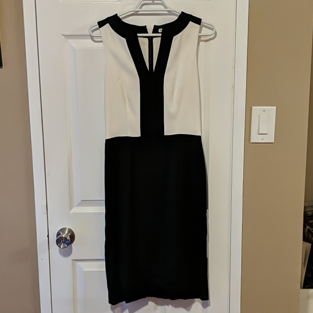 Banana Republic cream/black dress